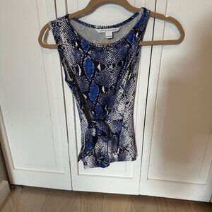 Diane Von Furstenberg Snakeskin Wrap Top